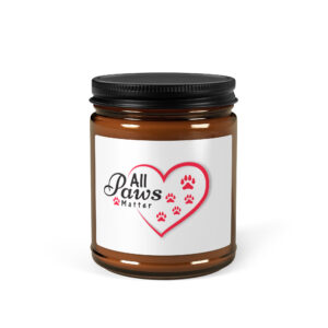 All Paws Matter Amber jar soy candle